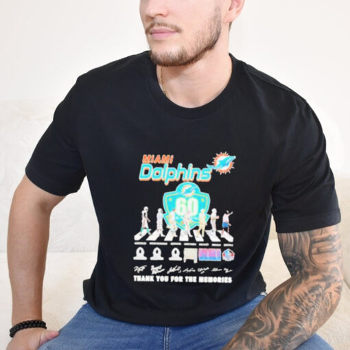 Miami Dolphins Teams Abbey Road Signature Thank You For The Memories Shirt