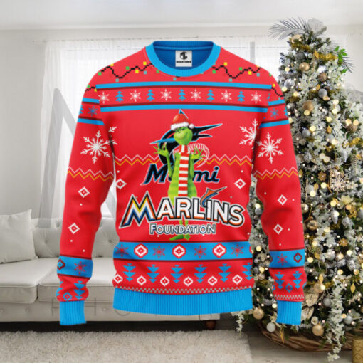 Miami Marlins Funny Grinch Ugly Christmas Sweater