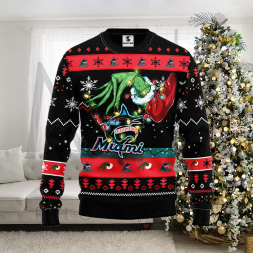 Miami Marlins Grinch Ugly Christmas Sweater