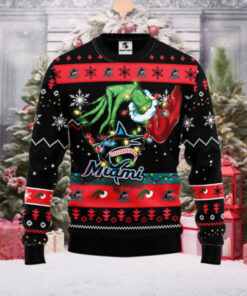 Miami Marlins Grinch Ugly Christmas Sweater