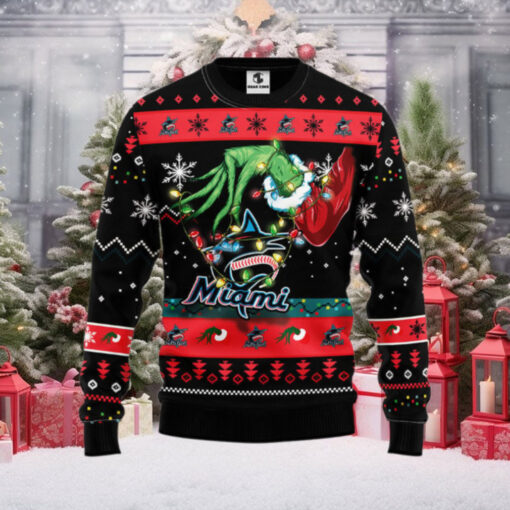 Miami Marlins Grinch Ugly Christmas Sweater