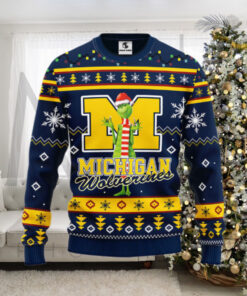 Michigan Wolverines Funny Grinch Ugly Christmas Sweater