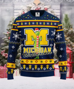 Michigan Wolverines Funny Grinch Ugly Christmas Sweater