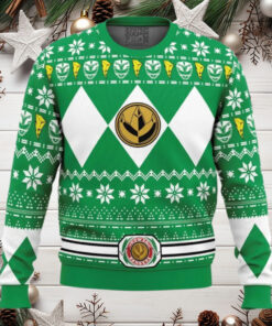 Mighty Morphin Green Ranger Power Rangers Anime Ugly Christmas Sweater