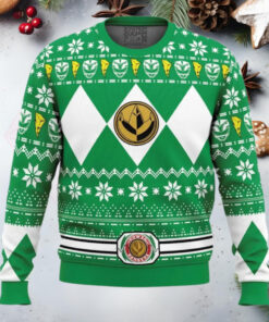 Mighty Morphin Green Ranger Power Rangers Anime Ugly Christmas Sweater