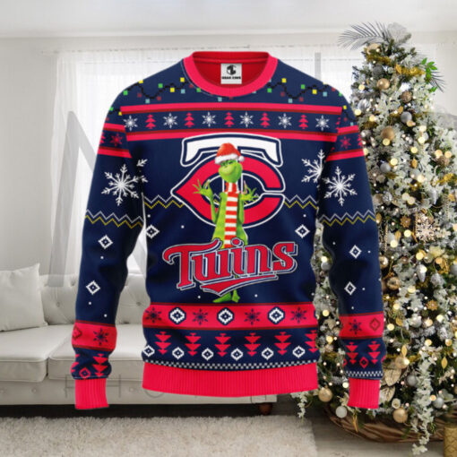 Minnesota Twins Funny Grinch Ugly Christmas Sweater