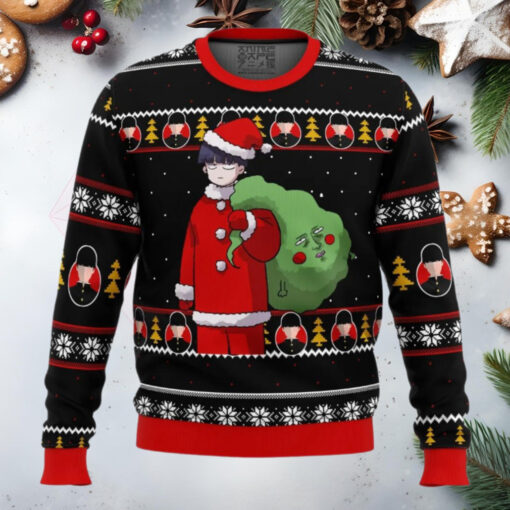 Mob Psycho 100 Santa Anime Ugly Christmas Sweater