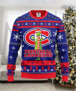 Montreal Canadians Funny Grinch Ugly Christmas Sweater