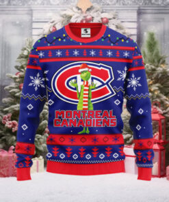 Montreal Canadians Funny Grinch Ugly Christmas Sweater