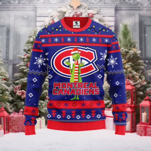 Montreal Canadians Funny Grinch Ugly Christmas Sweater