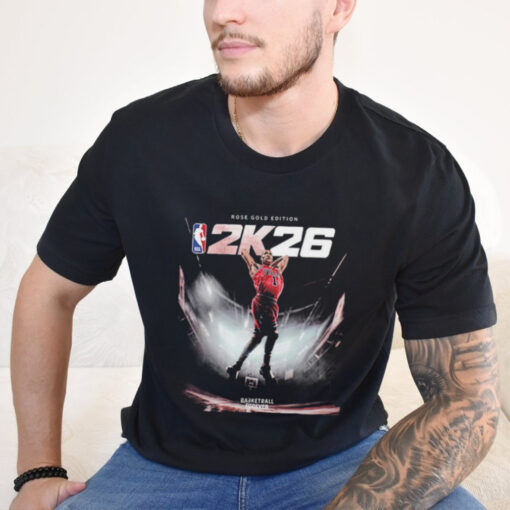 NBA 2K26 Rose Gold Edition Basketball Forever Chicago Bulls Derrick Rose T shirt