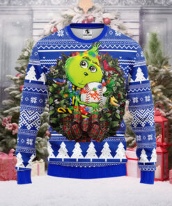 New York Mets Grinch Hug Ugly Christmas Sweater