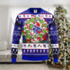 Kiss Band Xmas Tree Holiday Style With Reindeer Knitted Red Ugly Christmas Sweater