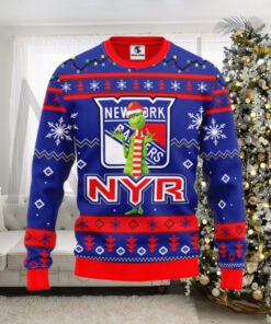 New York Rangers Funny Grinch Ugly Christmas Sweater