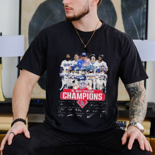 Nl West Division Los Angeles Dodgers National Champions Signatures 2024 Unisex Vintage T Shirt