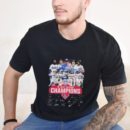 Nl West Division Los Angeles Dodgers National Champions Signatures 2024 Unisex Vintage T Shirt