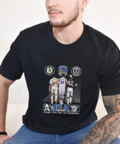 Oakland Athletics Golden State Warriors Las Vegas Raiders Proud Of Oakland Signatures Shirt