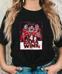 Official Bama Wins Alabama Crimson Tide 41 34 Georgia Bulldogs Score Poster 2024 t shirt