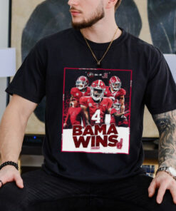 Official Bama Wins Alabama Crimson Tide 41 34 Georgia Bulldogs Score Poster 2024 t shirt