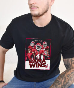 Official Bama Wins Alabama Crimson Tide 41 34 Georgia Bulldogs Score Poster 2024 t shirt