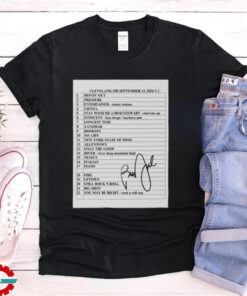 Official Billy Joel 9 13 24 Cleveland Setlist Concert Shirt