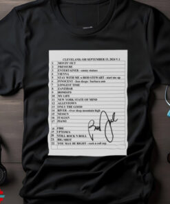 Official Billy Joel 9 13 24 Cleveland Setlist Concert Shirt