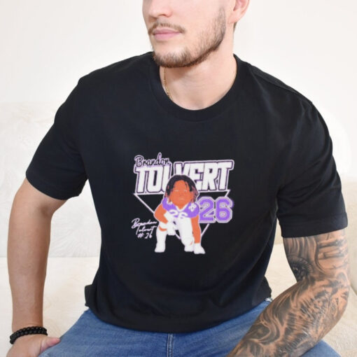 Official Brandon Tolvert #26 Tarleton State Texans football caricature signature t shirt