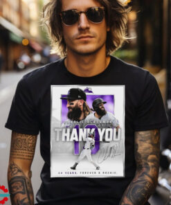 Official Colorado Rockies Charlie Blackmon Thank You 14 Years Forever A Rockie Signature Poster t shirt