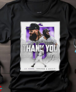 Official Colorado Rockies Charlie Blackmon Thank You 14 Years Forever A Rockie Signature Poster t shirt