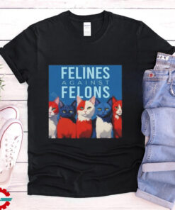 Official Felines Against Felons Kamala Harris Democrat Shirt