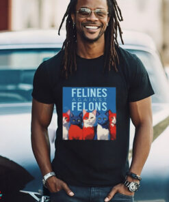 Official Felines Against Felons Kamala Harris Democrat Shirt