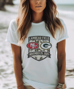 Official Green Bay Packers vs San Francisco 49ers Lambeau Field November 24 2024 Matchup Shirt