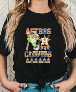 Official Houston Astros AL West Division Champions 2024 Champs Memories T Shirt