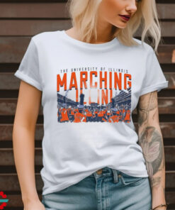 Official Illinois Fighting Illini Men’s White Marching Illini Shirt