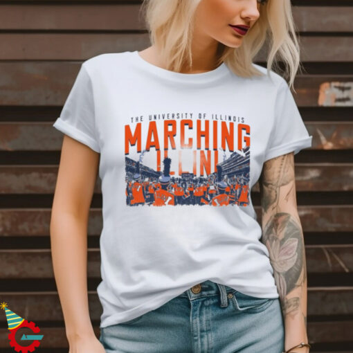 Official Illinois Fighting Illini Men’s White Marching Illini Shirt