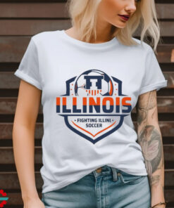 Official Illinois Fighting Illini Soccer Logo White T Shirt