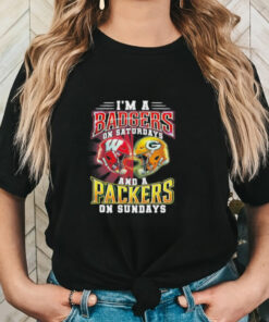 Official I’m A Wisconsin Badgers On Saturdays And A Green Bay Packers On Sundays Shirt