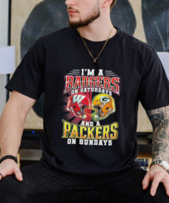 Official I’m A Wisconsin Badgers On Saturdays And A Green Bay Packers On Sundays Shirt