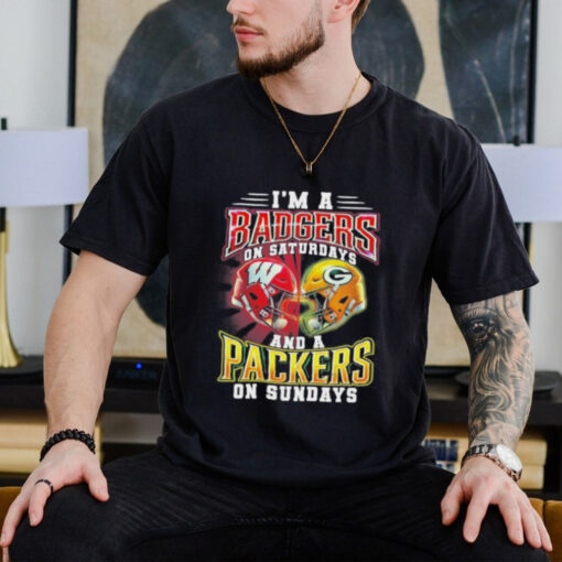 Official I’m A Wisconsin Badgers On Saturdays And A Green Bay Packers On Sundays Shirt