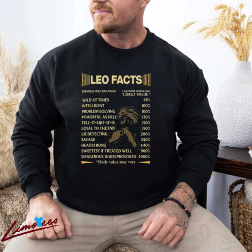 Official Leo Zodiac Shirt 1 Awesome Zodiac Sign Facts Shirt