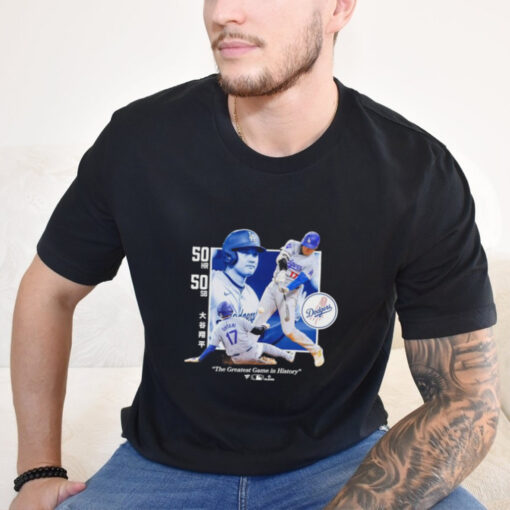 Official Los Angeles Dodgers Shohei Ohtani Black Greatest Game Shirt