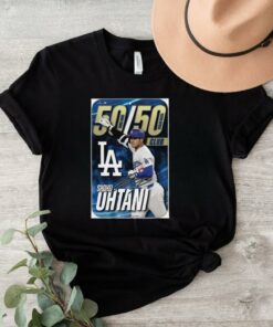 Official MLB Los Angeles Dodgers Shohei Ohtani 50 Home Runs 50 Stolen Bases Club Signature 2024 Poster t shirt