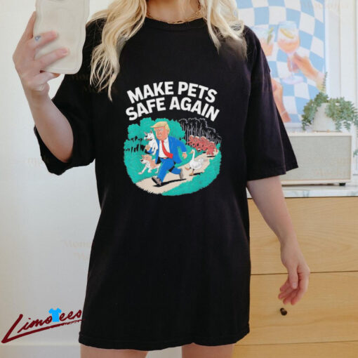 Official Make Pets Safe Again Vote Election 2024 Trump Holding Cat and Duck Shirt