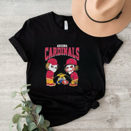 Official Michael Myers And Billy The Puppet X Arizona Cardinals Pee On NFL Teams Halloween 2024 Shirt