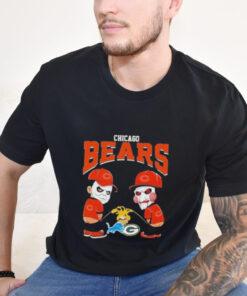 Official Michael Myers And Billy The Puppet X Chicago Bears Pee On NFL Teams Halloween 2024 Shirt