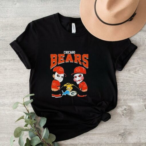 Official Michael Myers And Billy The Puppet X Chicago Bears Pee On NFL Teams Halloween 2024 Shirt