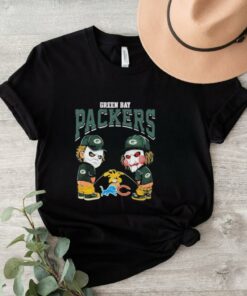 Official Michael Myers And Billy The Puppet X Green Bay Packers Pee On NFL Teams Halloween 2024 Shirt