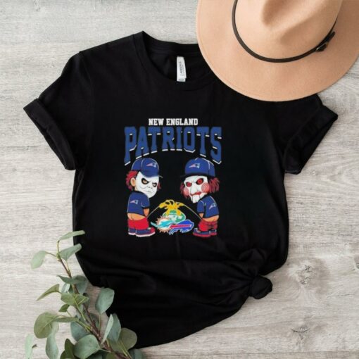 Official Michael Myers And Billy The Puppet X New England Patriots Pee On NFL Teams Halloween 2024 Shirt