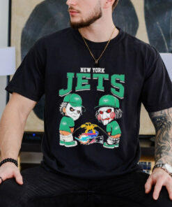 Official Michael Myers And Billy The Puppet X New York Jets Pee On NFL Teams Halloween 2024 Shirt