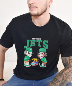 Official Michael Myers And Billy The Puppet X New York Jets Pee On NFL Teams Halloween 2024 Shirt